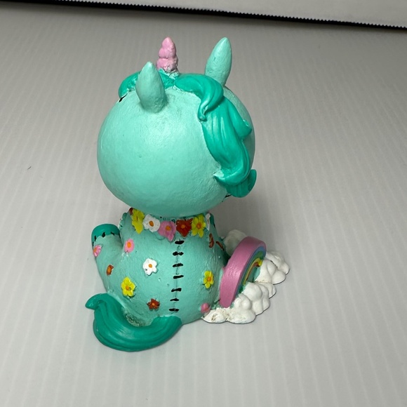 Furrybones Unie Skeleton in Blue Unicorn Costume With Rainbow Figurine - Picture 3 of 5